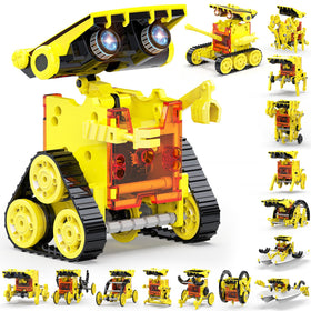 Wesfuner 30-in-1 solar robot kit assembly demonstrating hands-on learning