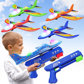 Wesfuner airplane launcher setup shows durable components for outdoor play