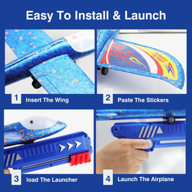 Wesfuner blue LED foam plane ready for vibrant outdoor flights