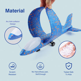 Wesfuner orange LED foam plane for easy launches outdoors