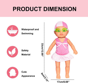 WesGen swimming doll with adjustable arms enabling lifelike water movement