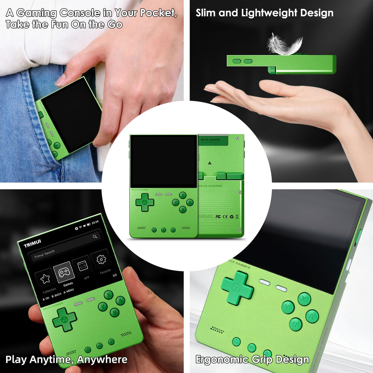 WESICH Trimui Brick Hammer vivid 3.2 inch IPS screen with brightness control