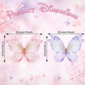 Wesiti 10x7 inch pink purple butterfly centerpieces for weddings and baby showers.