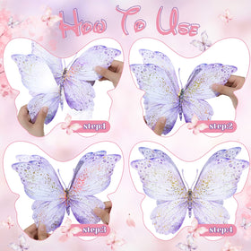 Wesiti pink gold butterfly design brightens spring celebrations on tabletops.