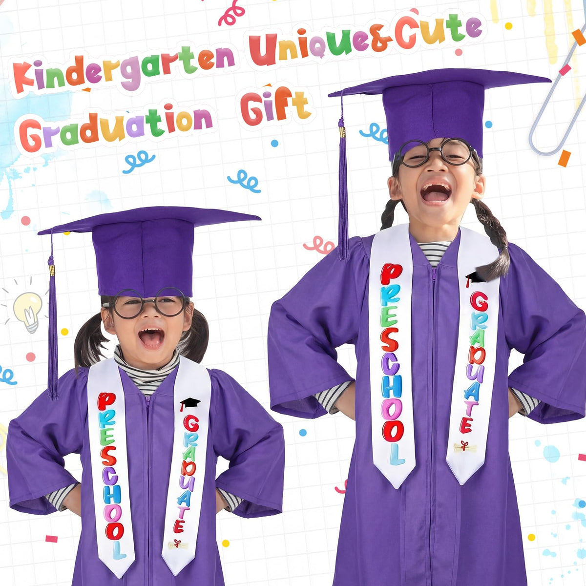 Wesiti preschool graduation bracelet with adjustable cord and star pendant