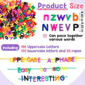 Wesiti uppercase and lowercase beads for color recognition and fine motor practice