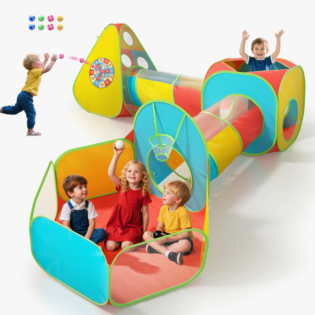 WESKMENS play tent with ball pit for toddlers promotes imaginative play and social skills.