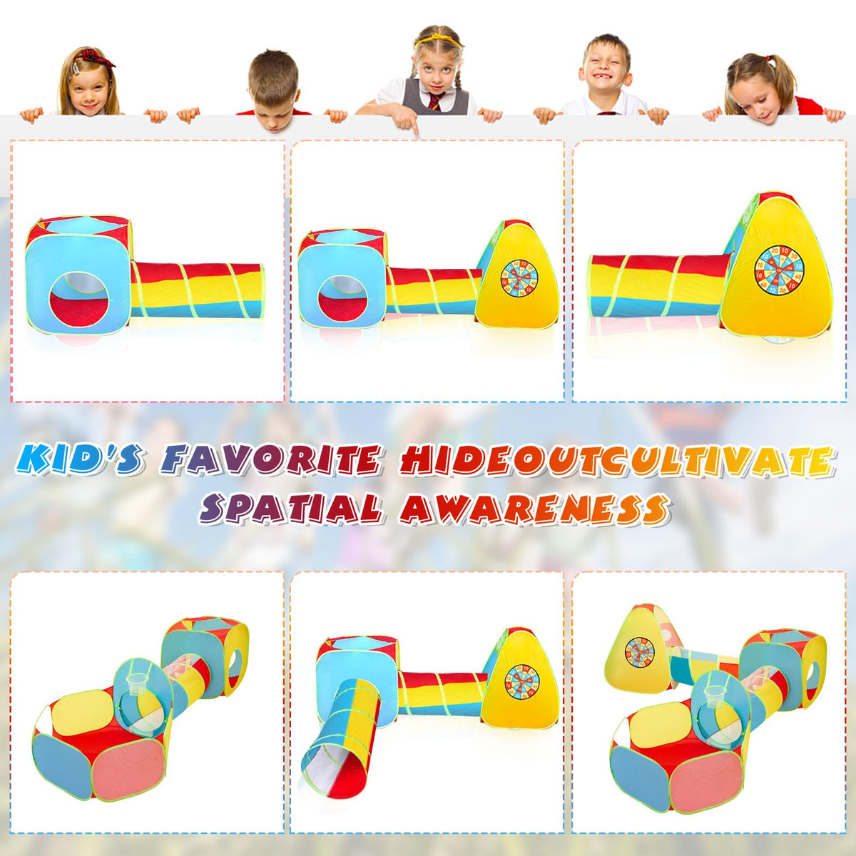 WESKMENS triangular ball pit tent sparks creative mazes and role play.