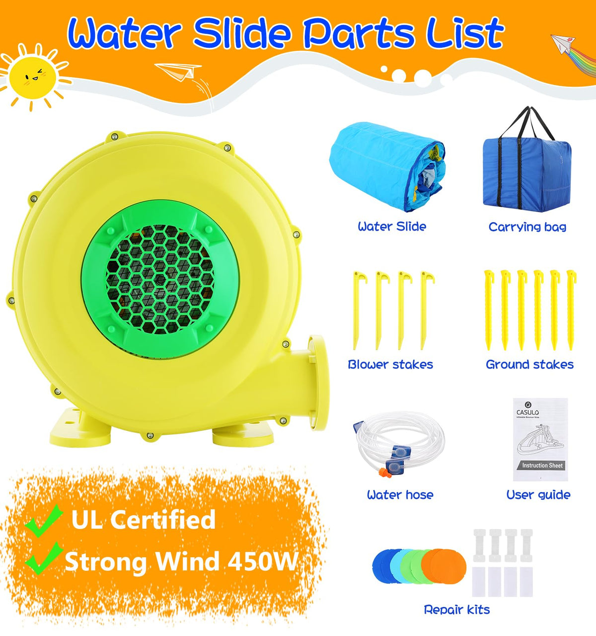 Wesoky water slide carrying bag for easy storage.