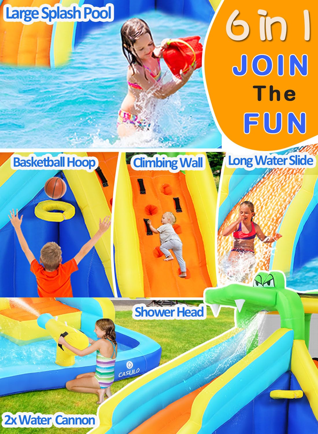 Wesoky water slide splash pool for refreshing backyard fun.