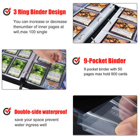 WEST TUNE Middle three-ring clips enable quick page changes