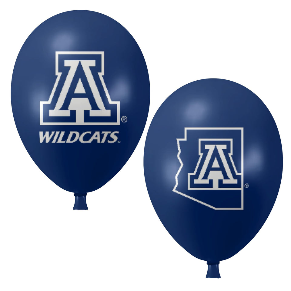 Westrick Arizona Wildcats balloons with double-sided logos for bold front and back visibility.