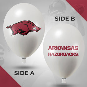 Westrick Arkansas Razorbacks licensed balloons, 11-inch, display official logos for authentic game-day decor.