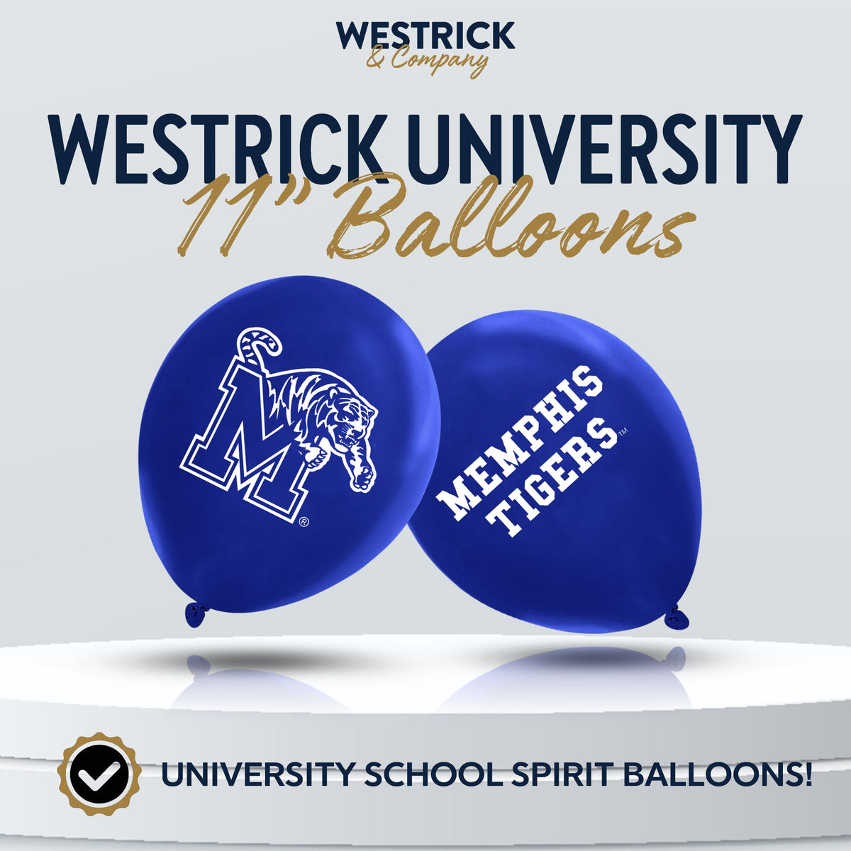 Westrick official licensed logos on balloons create authentic team flair.