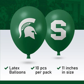 Westrick officially licensed MSU logo balloon, visible from the front for fans.