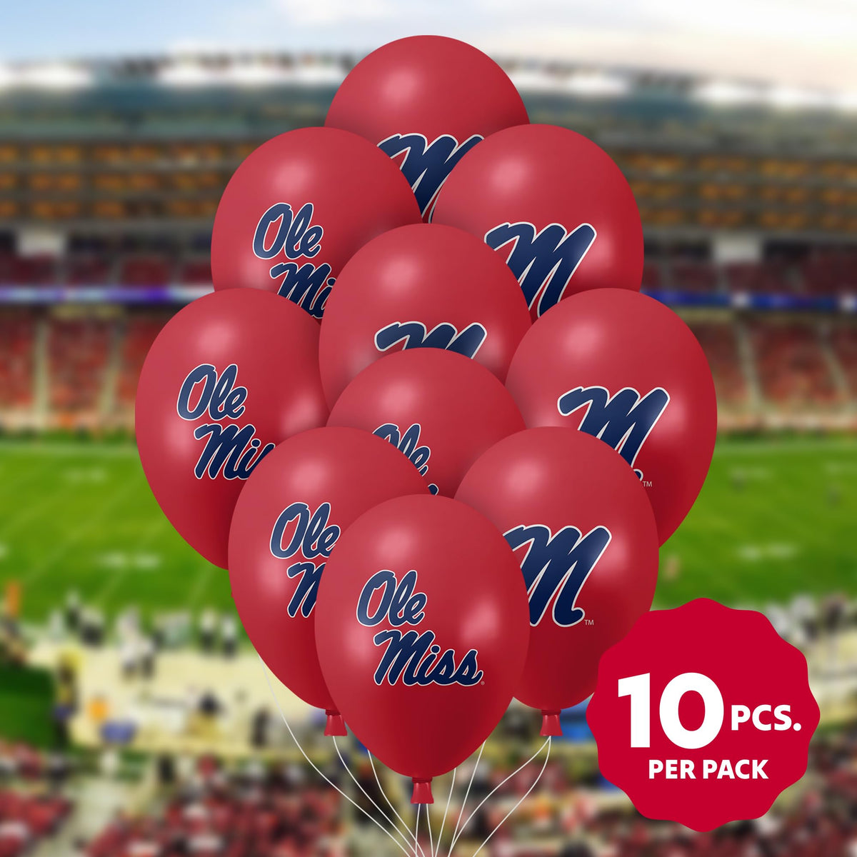Westrick Ole Miss balloons helium-quality for longer-lasting party float.