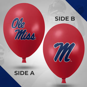 Westrick Ole Miss balloons official logos emphasize team pride from all angles.