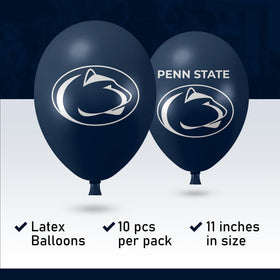Westrick Penn State balloons, licensed logos close-up for premium game-day decor.