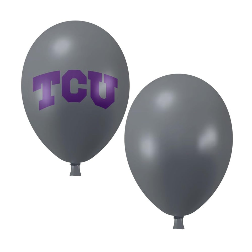 Westrick TCU Horned Frogs balloons with double-sided logos for game day visibility