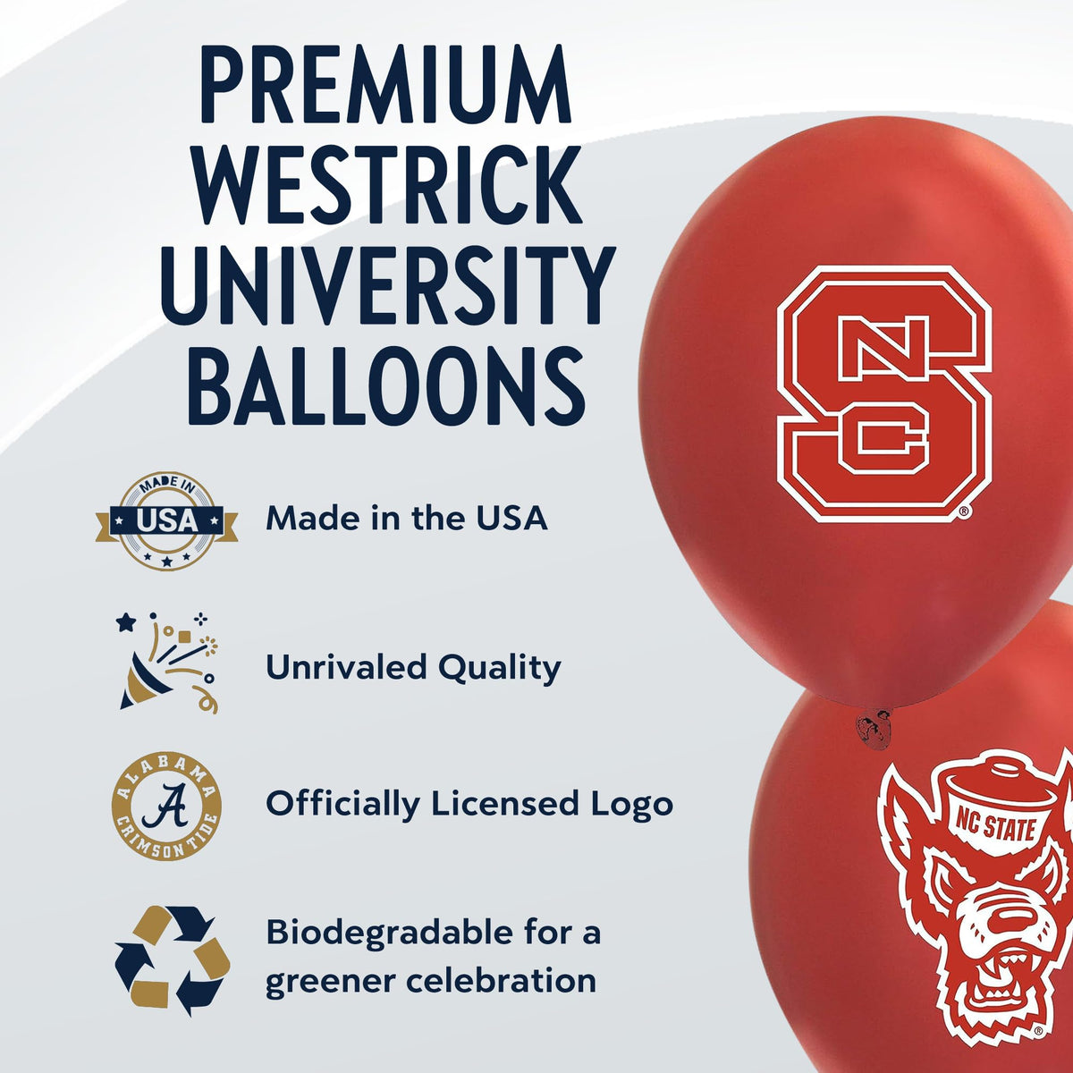 Westrick Texas Tech Red Raiders package of 10 balloons for easy decor setup.