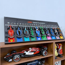 WETCEAOM display wallboard showing 10 mini cars for a sleek wall exhibit