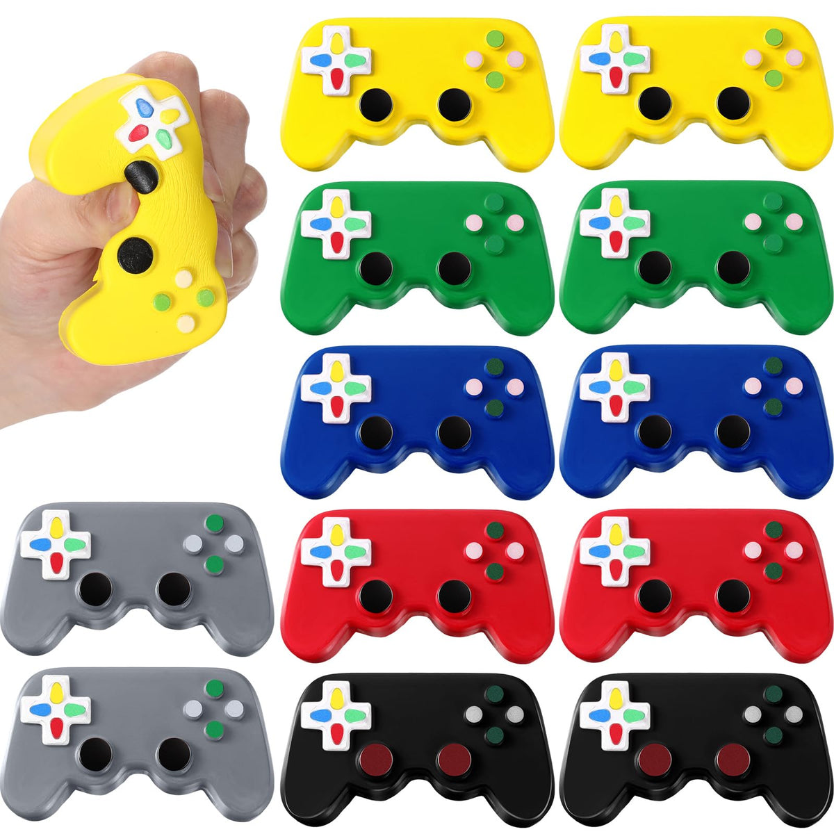 Wettarn game controller stress toy front view, multisensory grip for focus and calm.