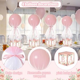 Wettarn 24-inch pink balloon centerpiece creates a striking table focal point