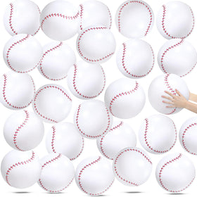 Wettarn baseball beach balls 24-pack, uninflated, ideal for bulk party favors.
