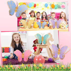 Wettarn butterfly centerpieces 3D pastel-mix, brightens baby showers and weddings with soft hues.