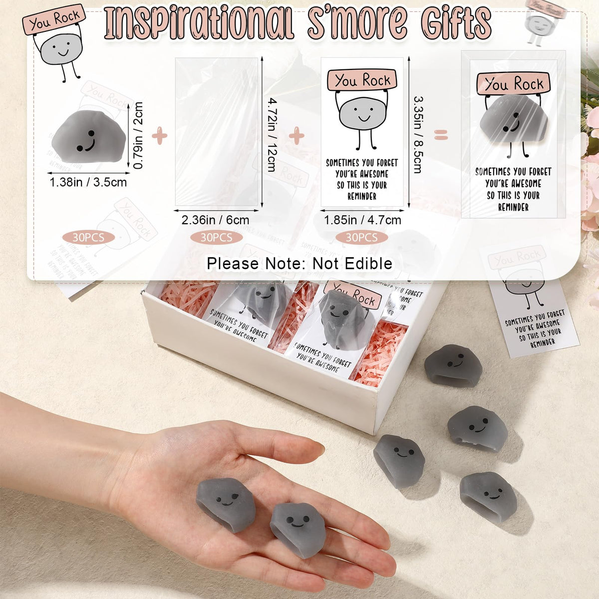 Wettarn emotional card with positive words motivates during busy workdays