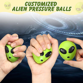 Wettarn mini alien squeeze ball pressed, soft PU texture for satisfying kneading.