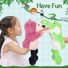 Wettarn monkey hand puppet friendly for pretend play and lessons.