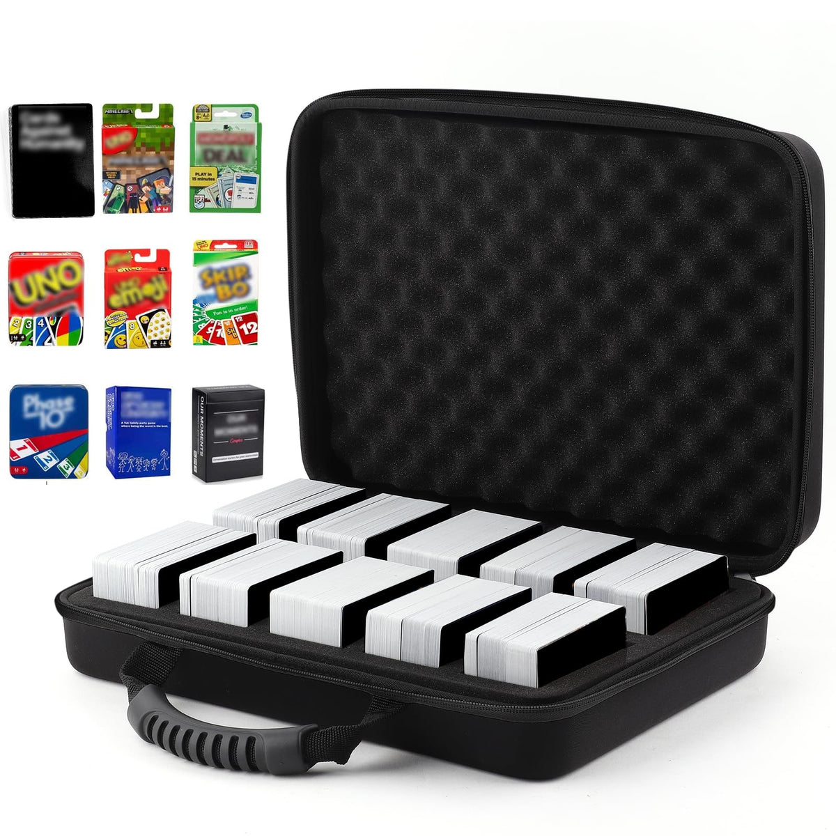 Wevbsiy card case external dimensions demonstrate roomy storage.