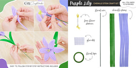 WeVeel Chenille Stem Flower Kit Calla Lily bloom for elegant DIY decor