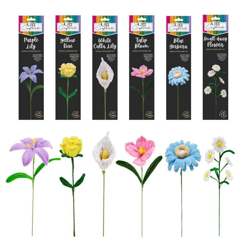 WeVeel Chenille Stem Flower Kit Lily bloom for a ready-to-display centerpiece