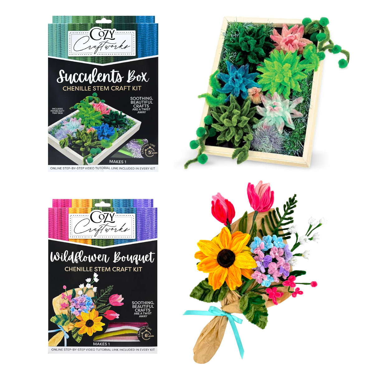 WeVeel Cozy Craftworks chenille stem flower for a vibrant bouquet display