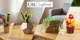 WeVeel Cozy Craftworks Chenille Stem Kit compact supplies for easy storage