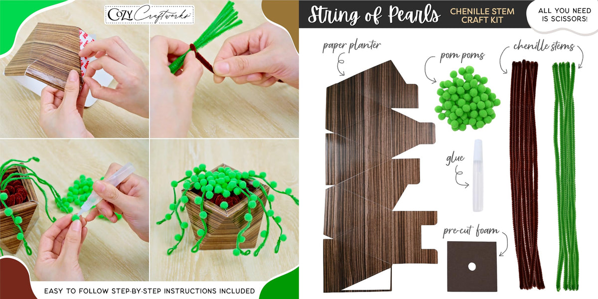WeVeel Cozy Craftworks Chenille Stem Kit video tutorials support easy projects