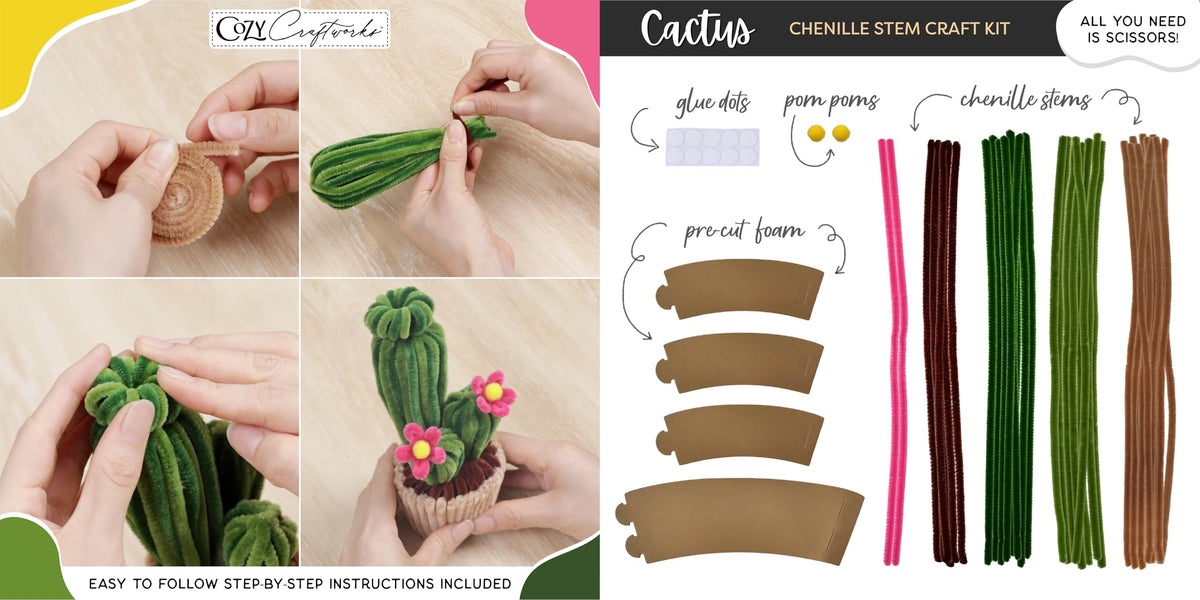WeVeel Cozy Craftworks Chenille Stem Kit group crafting ideas for family fun
