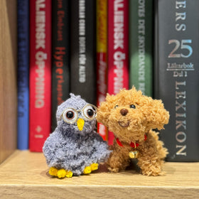 We Veel Cozy Craftworks finished animals display on shelf