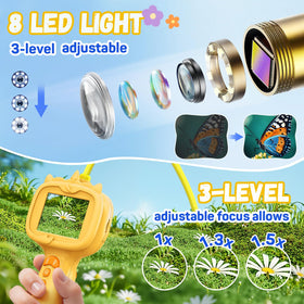 WEWAHIVER 31.5 inch flexible tube extends reach for insects, plants, and underwater viewing.