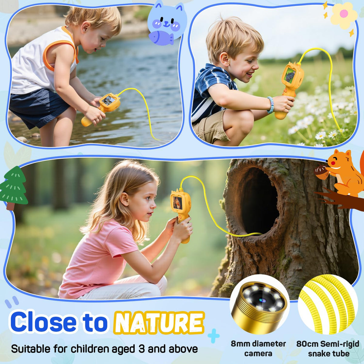 WEWAHIVER IPX7 waterproof tube enables underwater exploration of ponds and streams.