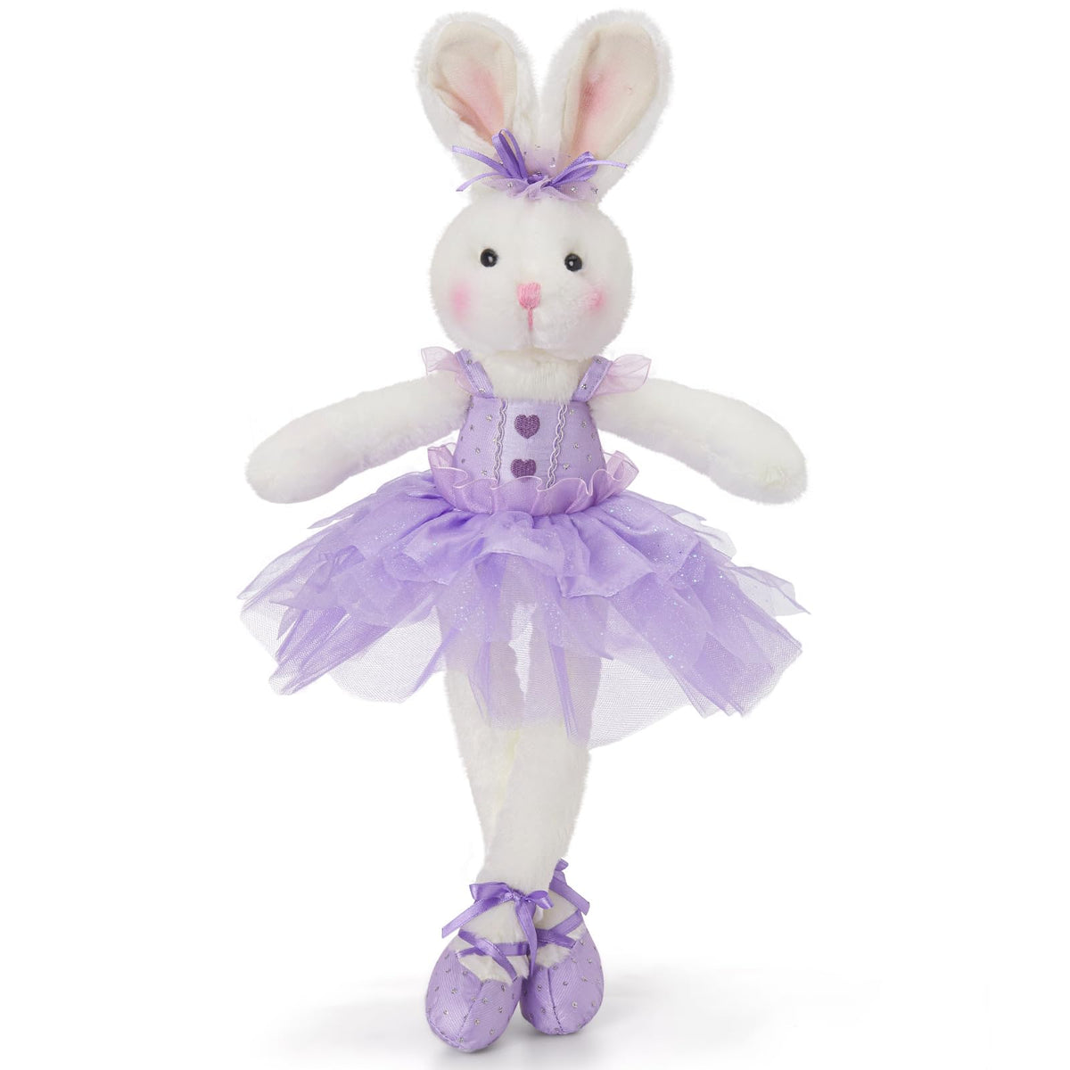WEWILL ballerina bunny seated 12-inch plush for cuddling and bedtime