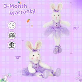 WEWILL pink and purple bunny with soft materials for safe play