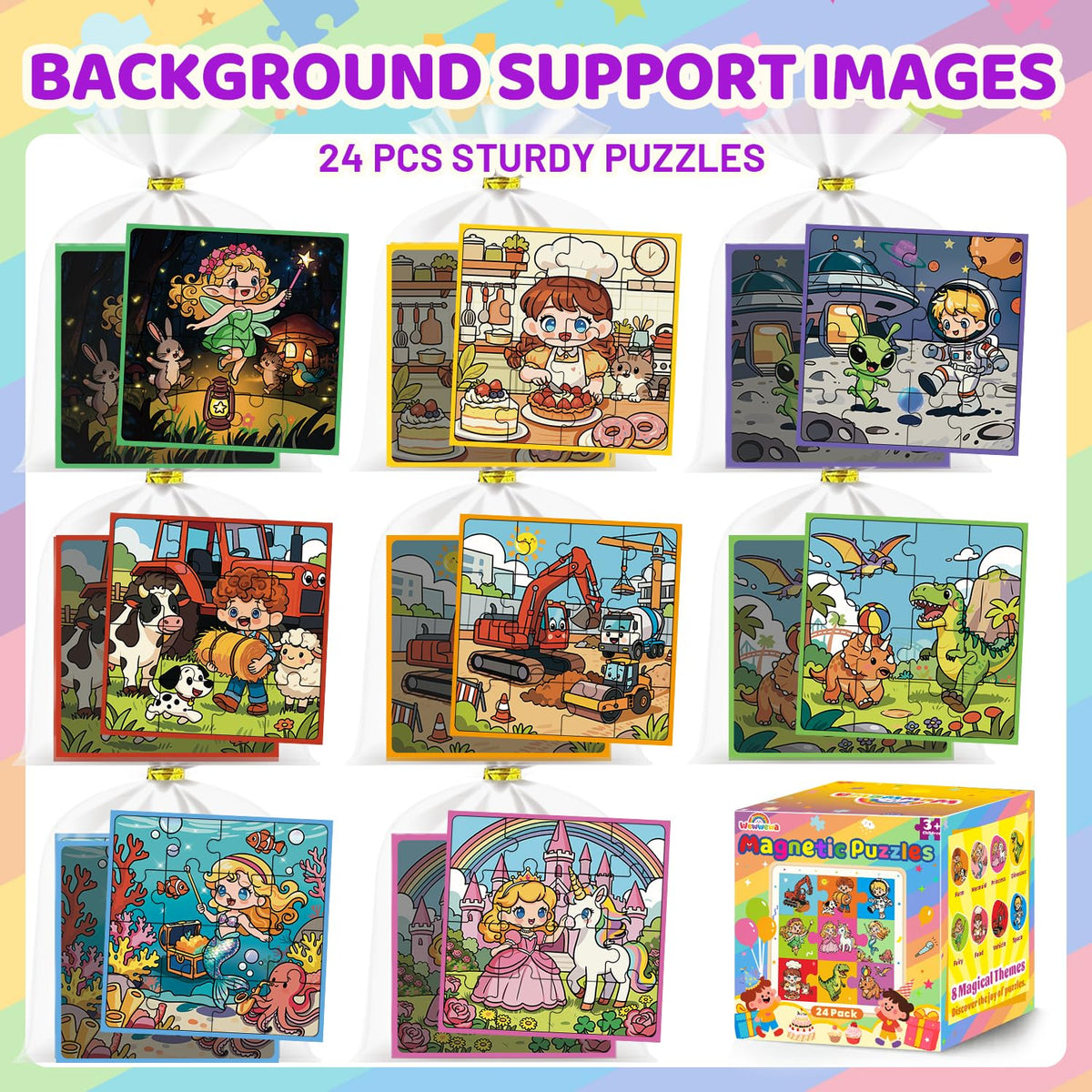 Wewwewa Food magnetic puzzle supports hand-eye coordination in kids