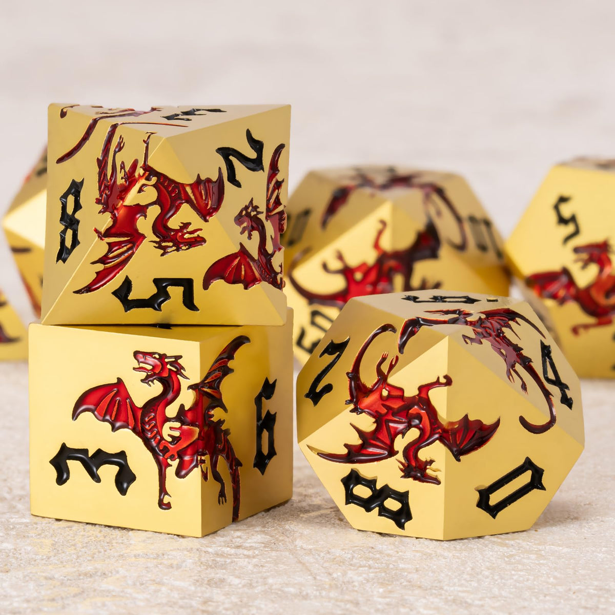 weyano dragon dice set gift case included for organized tabletop play