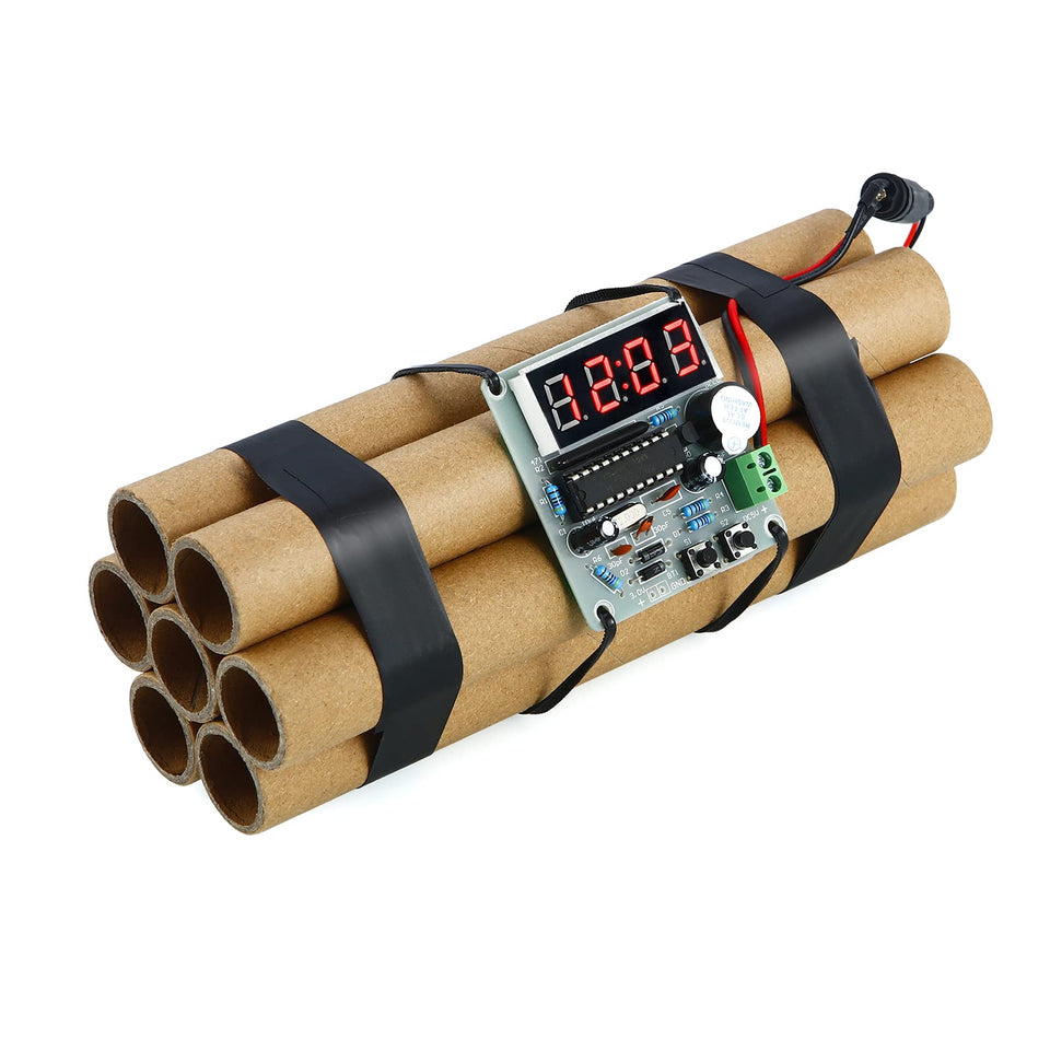 WeYingLe realistic fake time bomb prop with lifelike details for safe movie scenes.