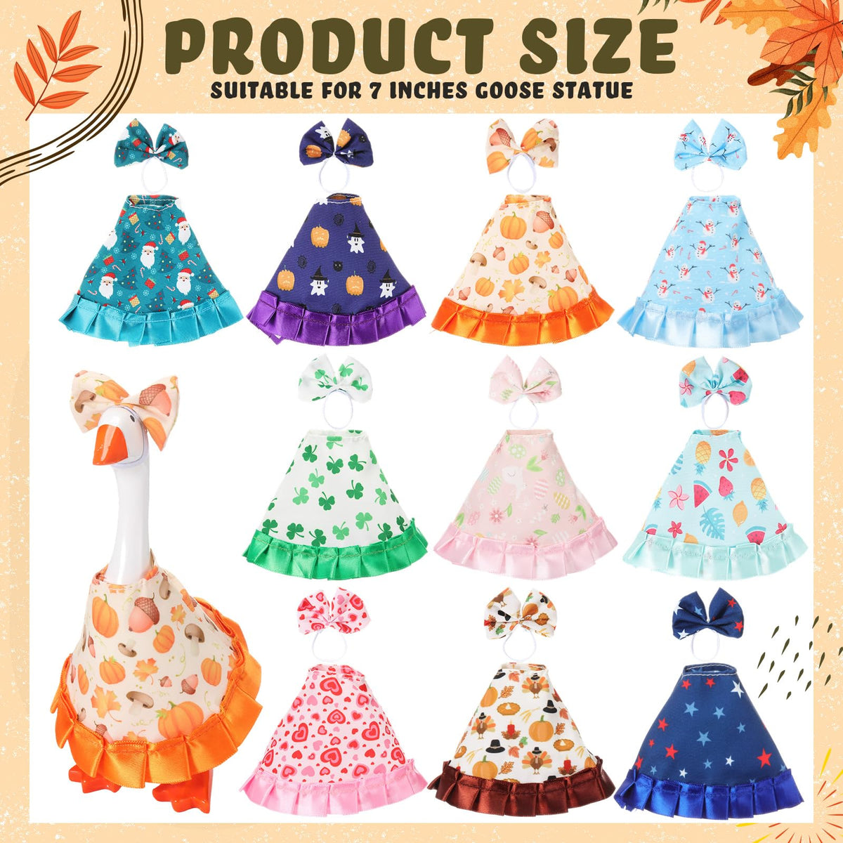 Weysat durable fabric costume material keeps colors bright on the goose statue.