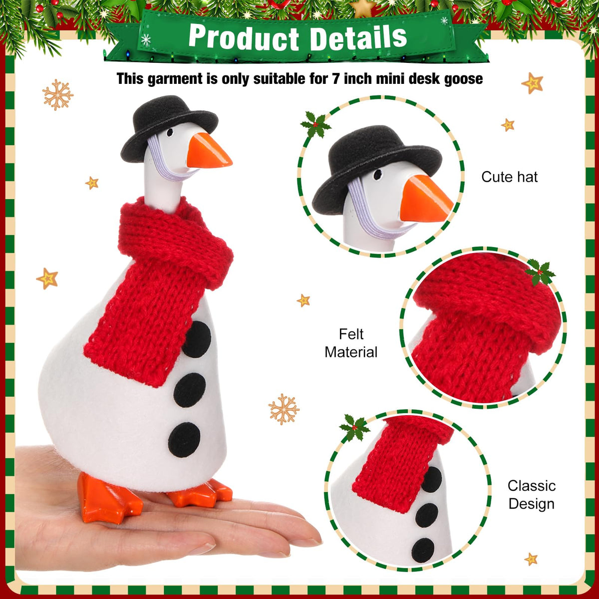 Weysat goose outfit Christmas tree design brightens your workspace for festive scenes