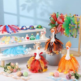 Weysat Mexican festival goose outfit colorful desk decoration.